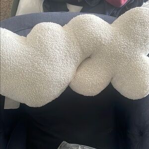 White Textured Plush Pillow
